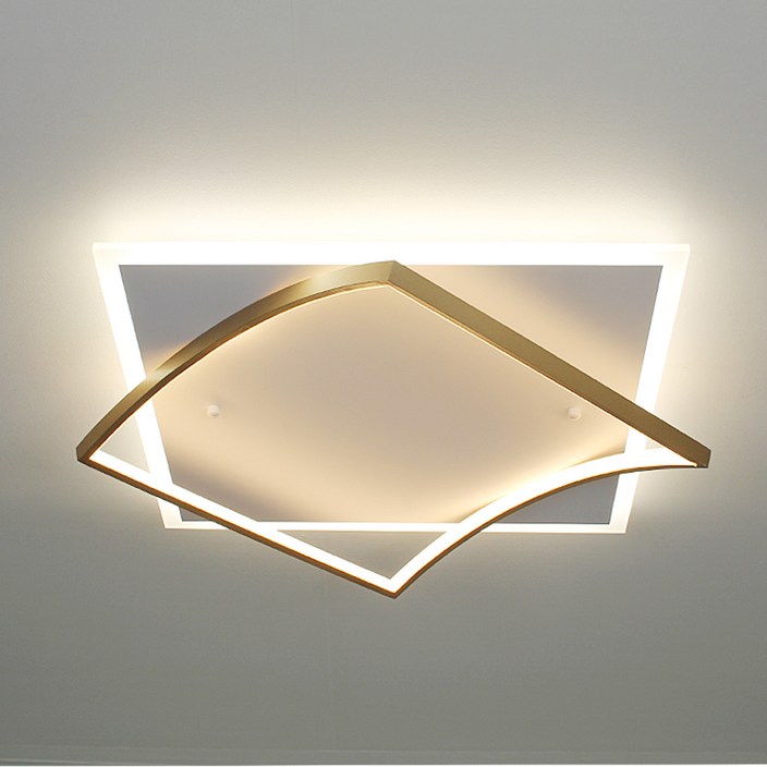 예스케이라이팅 LED방등 루체 60W 투톤 조명 안방등 인테리어 골드