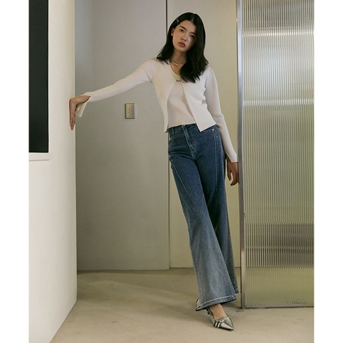 에고이스트 그라데이션 스판 와이드 데님팬츠 ER2ODP05