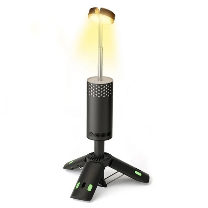 컨퀘스트 충전식 자석 랜턴 3단 캠핑 조명, 1개, 다크