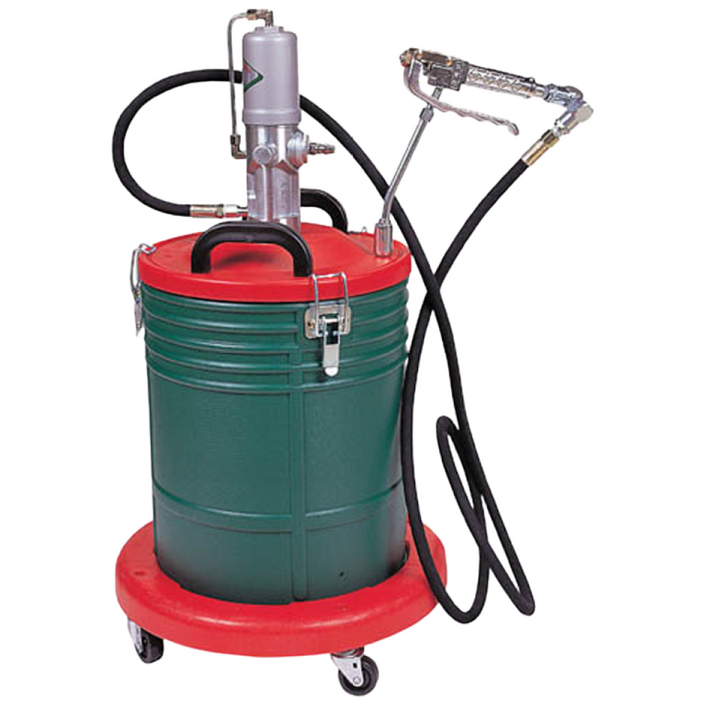 참피온 CP84A 에어구리스펌프 압력판내장 동창유압 자동구리스펌프 말통사용 그리스 20리터 자동구리스주입기 구리스