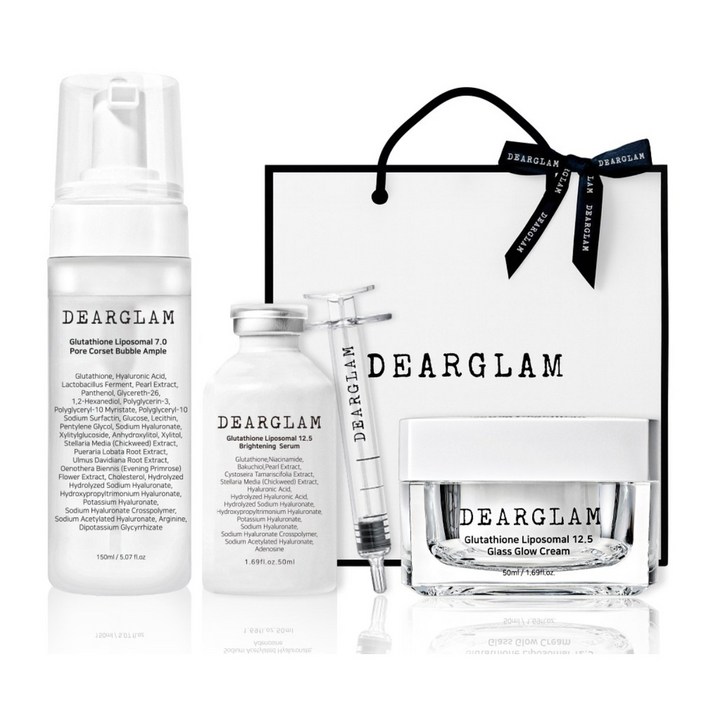 디어글램 크리스탈 물광 미백 3종 세트, 1세트