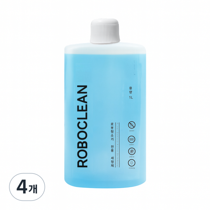 로보락 전용 세제 로봇청소기 세정제 클리너 1L 데이모스, 수량, 4개