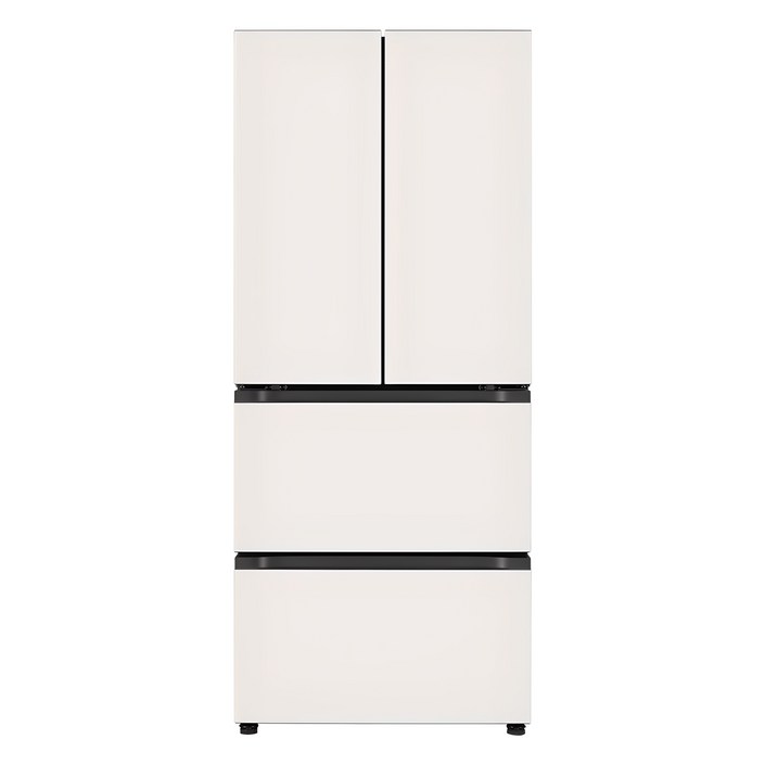 [색상선택형] LG전자 오브제 402L 스탠드형 김치냉장고 메탈 4도어 디오스 방문설치, 오브제컬렉션베이지, Z403MEEF53