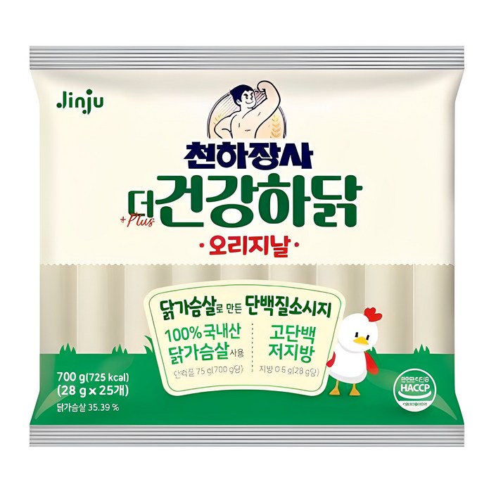 천하장사 더 건강하닭 오리지날 소시지