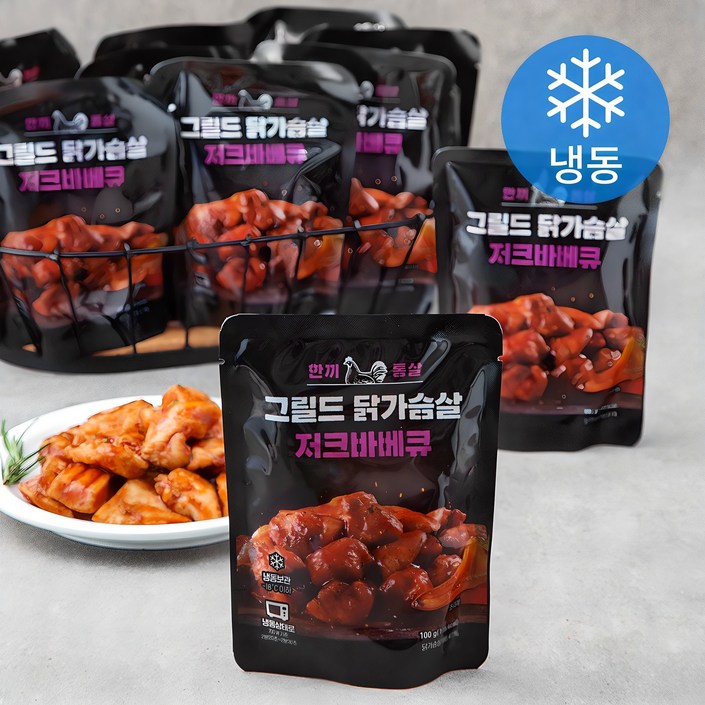 로켓프레시 한끼통살 그릴드 닭가슴살 저크바베큐 냉동, 100g, 10개
