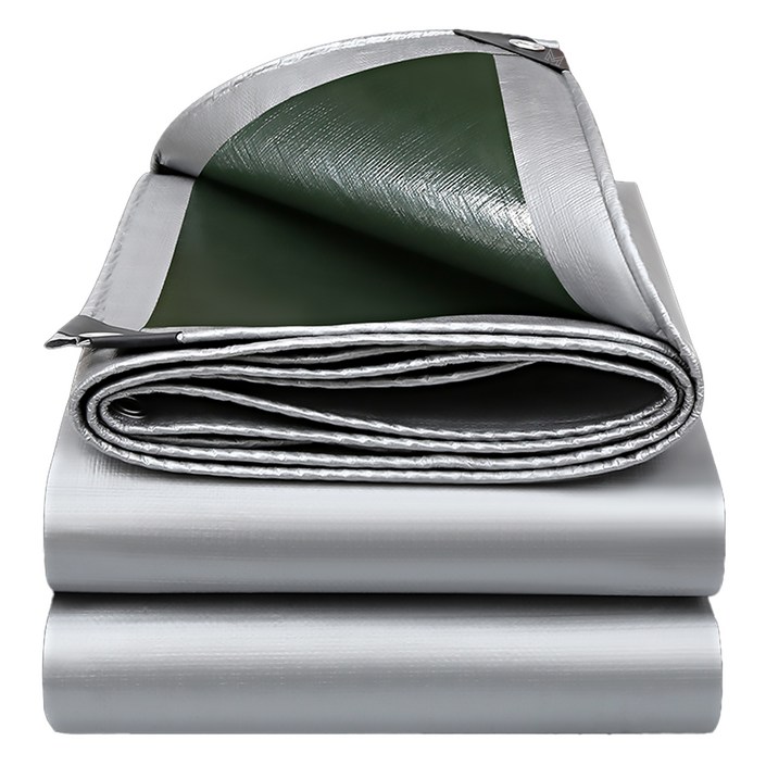 마르벨라 양면코팅 타포린 방수포, 실버