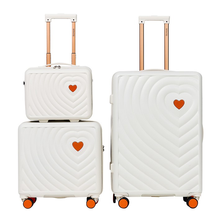 큐랑 하트시티 감성여행 캐리어 세트 14인치18인치28인치