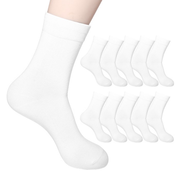 두발로 남성용 프리미엄 무지 중목 양말 10켤레 두발로 남성용 프리미엄 무지 중목 양말 10켤레