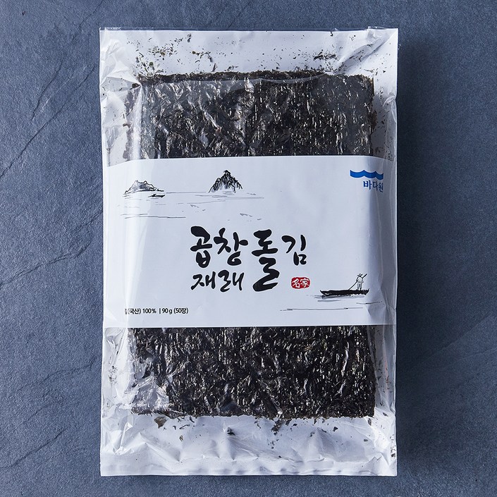바다원 곱창 재래돌김 50장 냉동, 90g, 1개, 1개