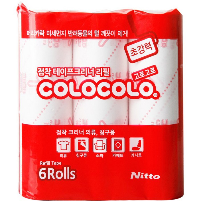 고로고로 초강력 테이프클리너 리필 6개입, 1팩 고로고로 초강력 테이프클리너 리필 6개입, 1팩
