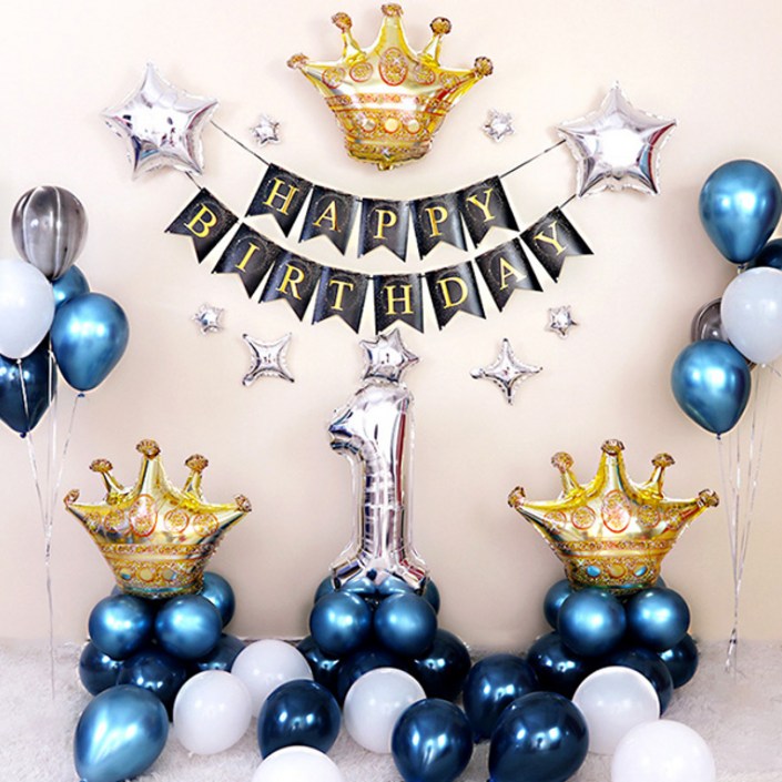 마켓감성 돌 한살 생일파티풍선 세트