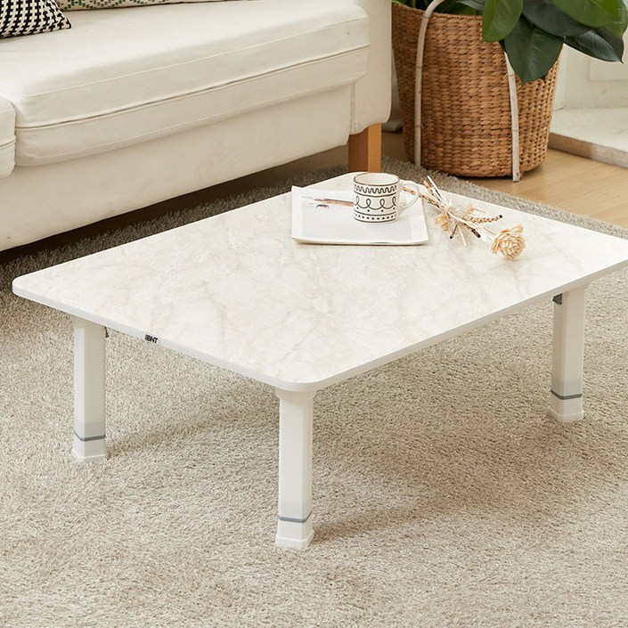 BHOME LPM 마블 라운드 접이식 테이블 800 x 600 mm, 혼합색상 BHOME LPM 마블 라운드 접이식 테이블 800 x 600 mm, 혼합색상