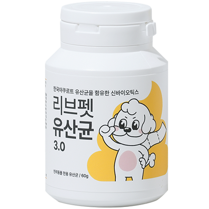 리브펫 반려동물 유산균 3.0 60g, 참치,치즈, 1개, 소화기능 리브펫 반려동물 유산균 3.0 60g, 참치,치즈, 1개, 소화기능