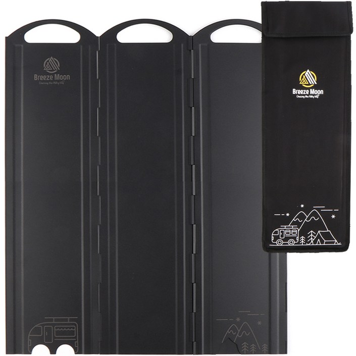 브리즈문 8단 폴딩 가스 버너 바람막이 XL 60cm + 파우치 세트