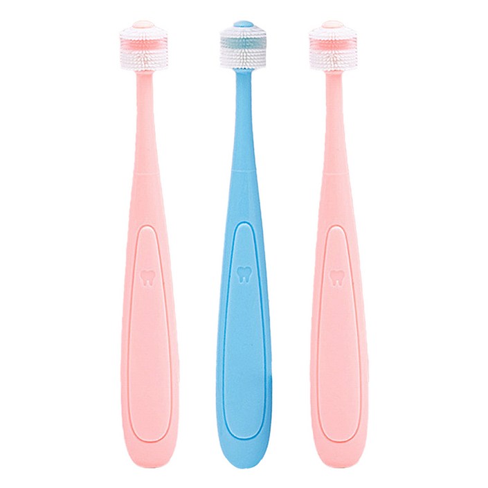 월드크린 반려동물 360도 실리콘 칫솔, 랜덤발송, 3개