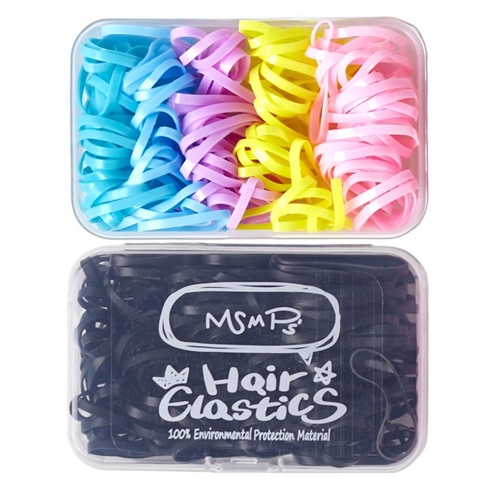 심플리앤 고탄력 간편보관 머리고무줄 300p