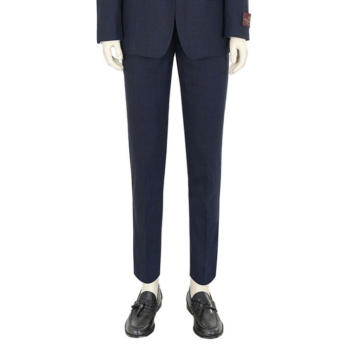 바쏘 남성용 슈페리어 울 하운드투스 패턴 정장 팬츠 BSX1PF6