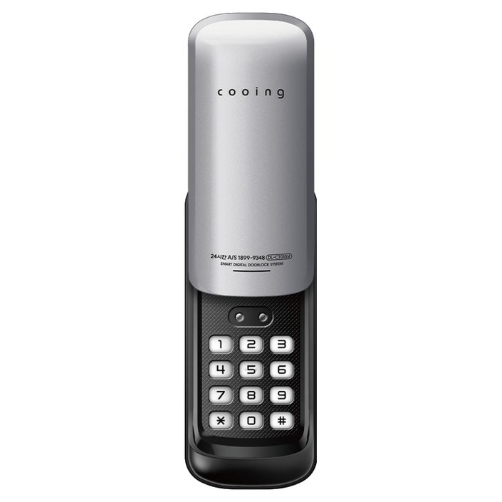 쿠잉 보조키 도어락 DL-CT01SV,손잡이 없음(유리/샷시 설치불가), DL-CT01SV, 방문설치