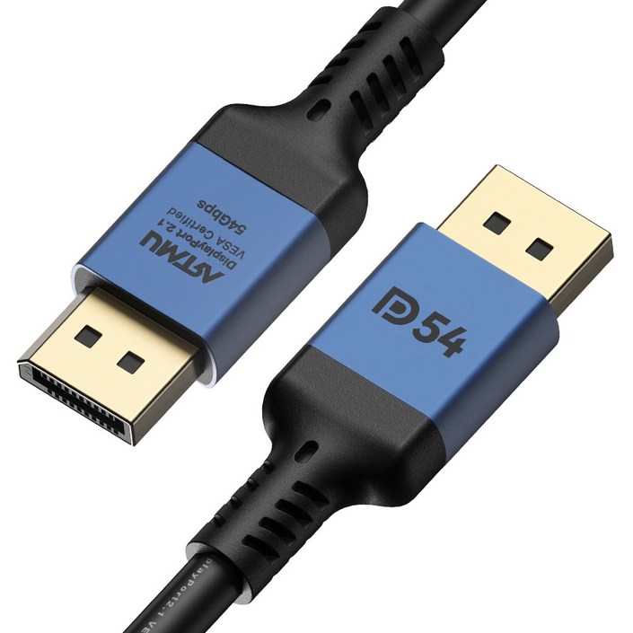아트뮤 VESA 인증 DP to DP 1.4 8K DisplayPort 케이블 버튼 화이트, 2m, 1개, 3m, 1개