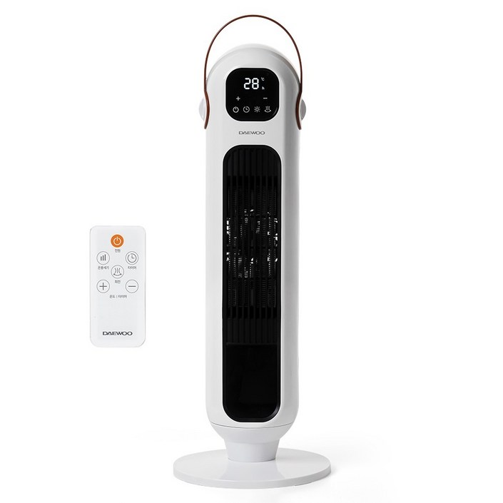 대우 저소음 PTC 타워형 리모컨 전기 온풍기 히터