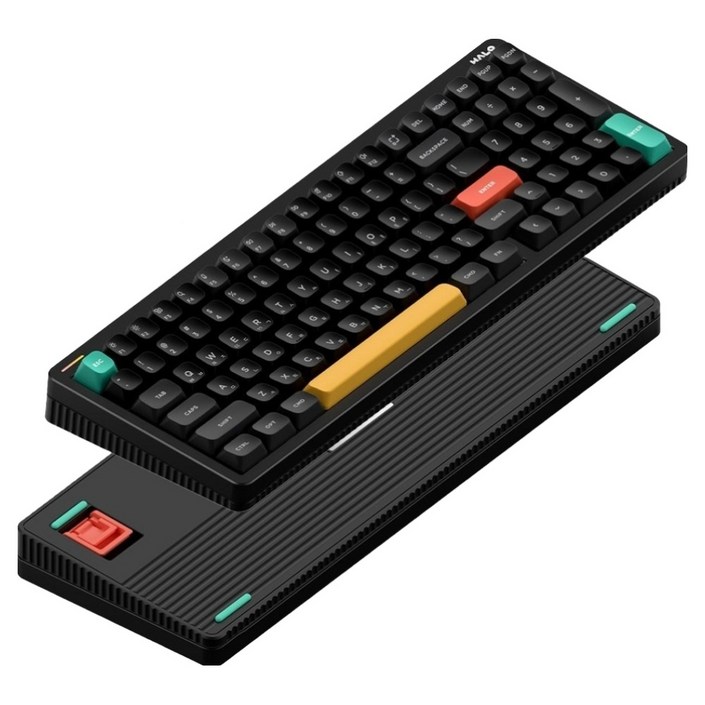 누피 한영 각인 유무선 기계식 키보드, 저소음맥스블러시축, Halo96 V2 IO, 옵시디언 블랙
