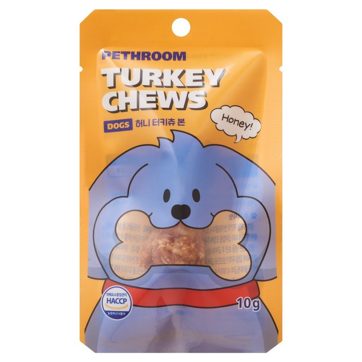 페스룸 강아지 허니 터키츄 본 간식, 1개