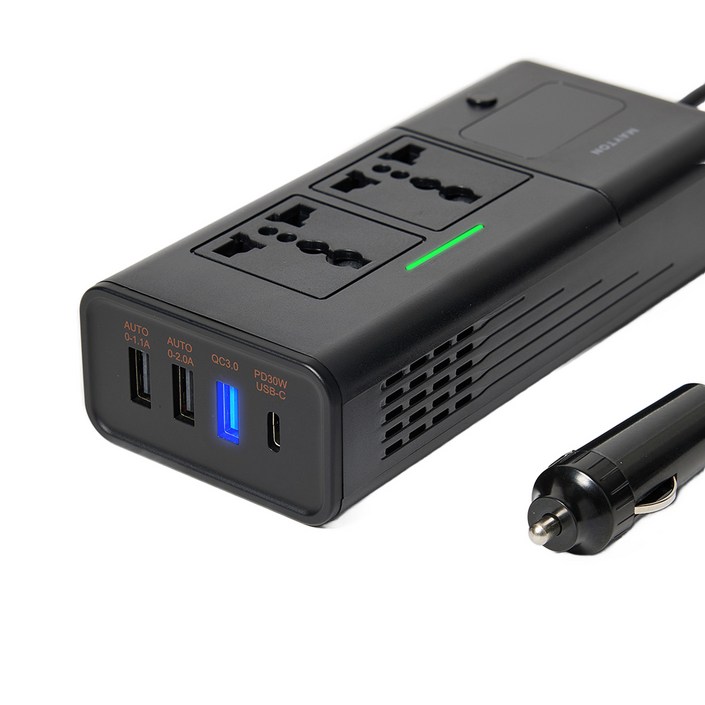 메이튼 차량용 200W 시거잭 인버터 12V 220V 초고속 변환기