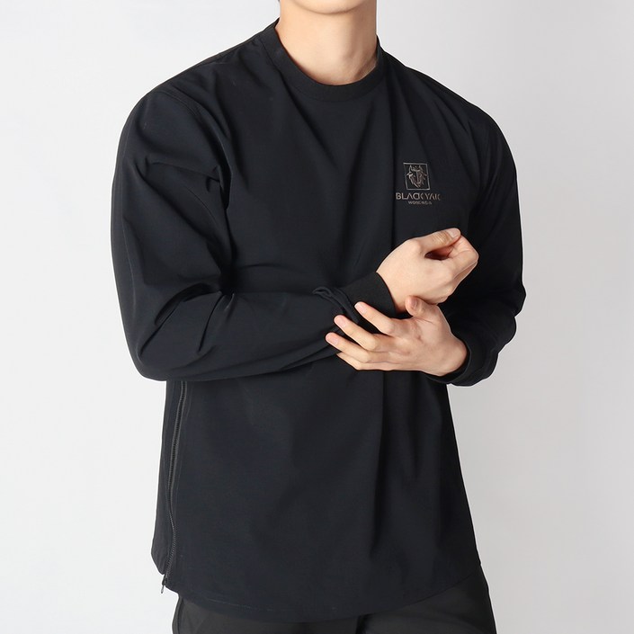 블랙야크워크웨어 우븐 맨투맨 티셔츠 블랙야크워크웨어 우븐 맨투맨 티셔츠