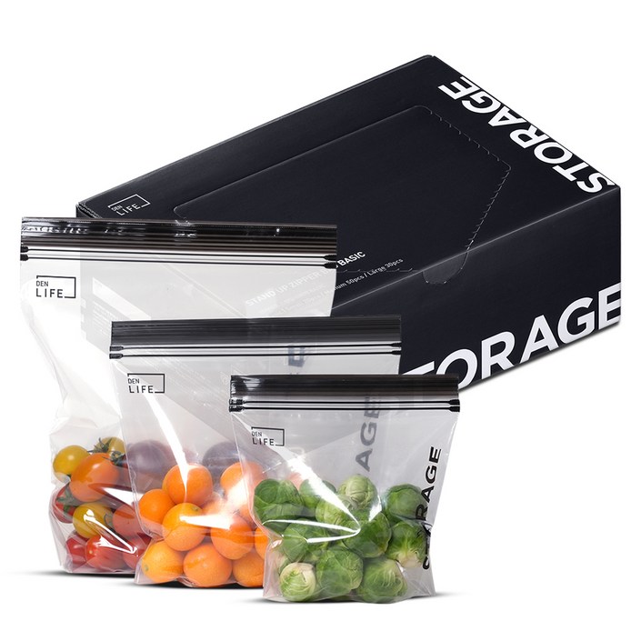 덴라이프 스탠딩지퍼백 Basic 세트, 혼합, 100개, 1세트