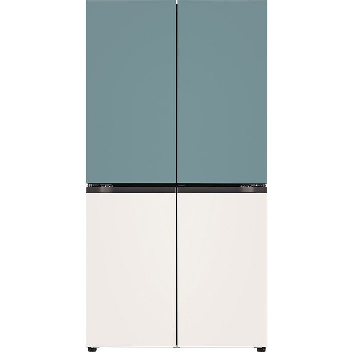 [색상선택형] LG전자 오브제 870L 매직스페이스 메탈 4도어 디오스 냉장고 방문설치