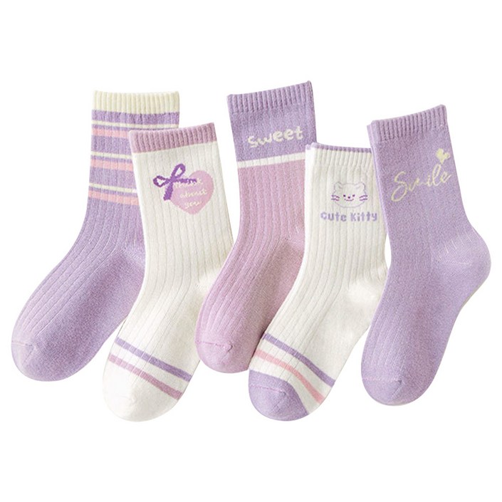 아이뿜 스마일 키티 양말 5켤레 세트 F191