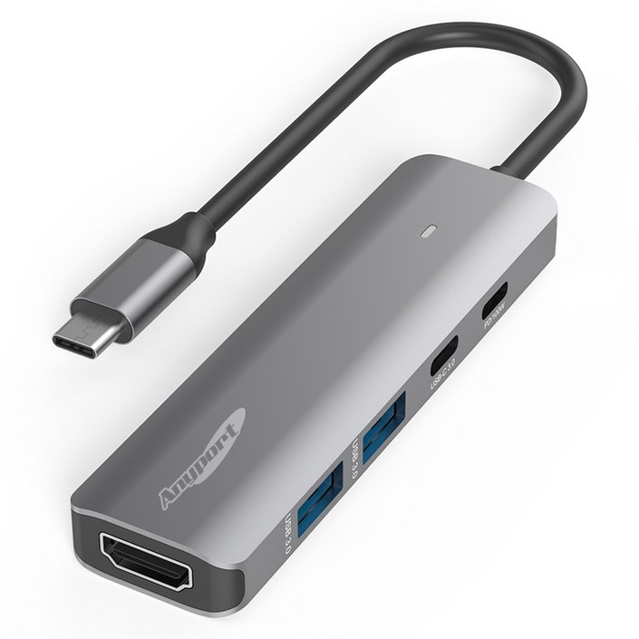 애니포트 5포트 USB3.0 멀티허브 C타입 APTC560, 단일색상, 1개 애니포트 5포트 USB3.0 멀티허브 C타입 APTC560, 단일색상, 1개