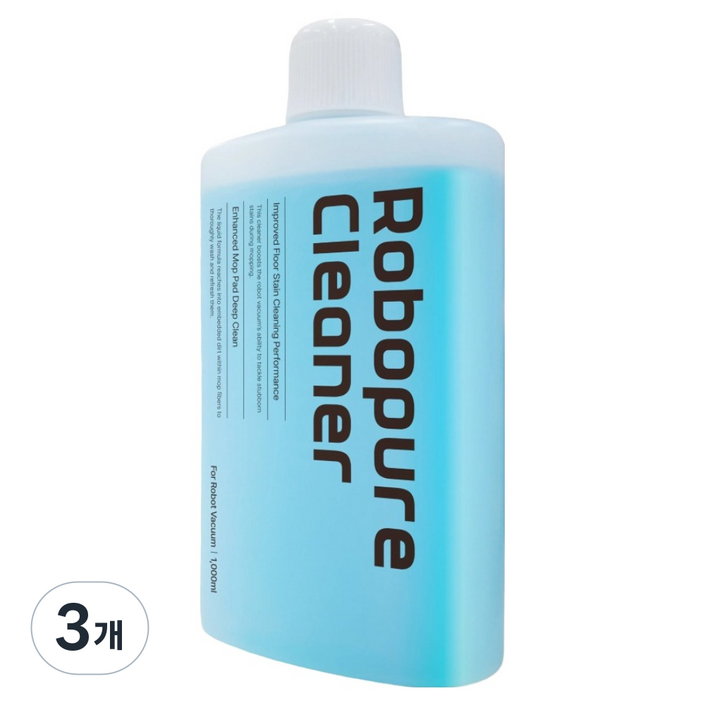 크린포유 로보락 전용 로봇청소기 호환 클리너 세정제, 1L, 3개