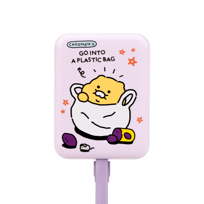카카오프렌즈 데일리 고속충전 맥세이프 보조배터리 10000mAh, 춘식이 퍼플, P24MSPB10K01