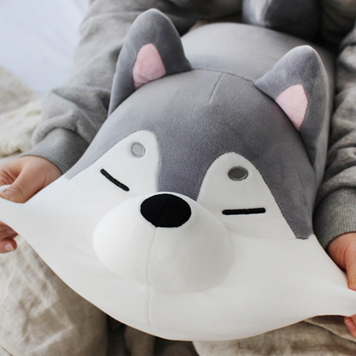 모찌타운 모찌인형 강아지 허스키 쿠션, 50cm, 혼합 색상, 1개