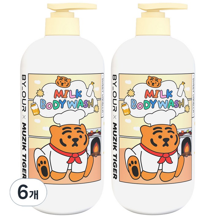 바이아우어 밀크 바디워시 스위트바닐라, 1L, 6개