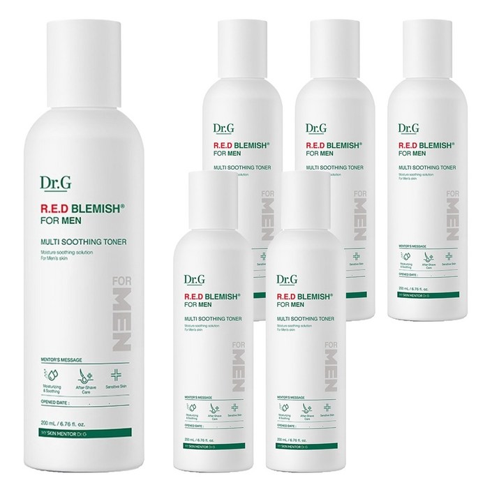 닥터지 레드 블레미쉬 포 맨 멀티 수딩 토너, 200ml, 6개