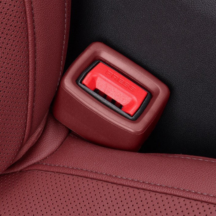 오토크루 자동차 안전벨트 실리콘 버클 커버, 와인, 4개