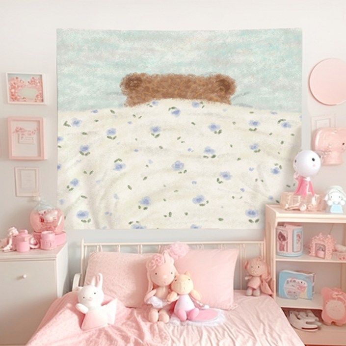 더플로우커머스 몽글몽글 감성 동물 홈인테리어 태피스트리