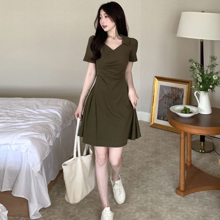 피어니스트 셔링 A라인 미니 원피스 빅사이즈 포함