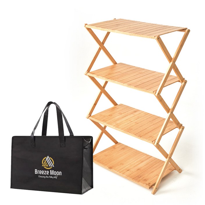 브리즈문 캠핑 선반 우드쉘프 2세대 일반형  고급가방