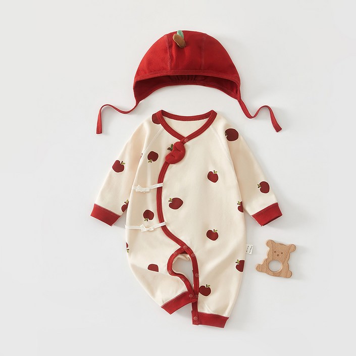 베베니즈 신생아용 입체포인트 배냇 우주복  모자 세트