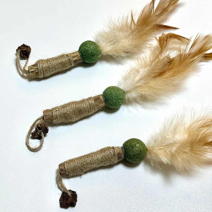 MAAH 고양이 캣닢 마따따비 스틱 장난감, 3개, 우드