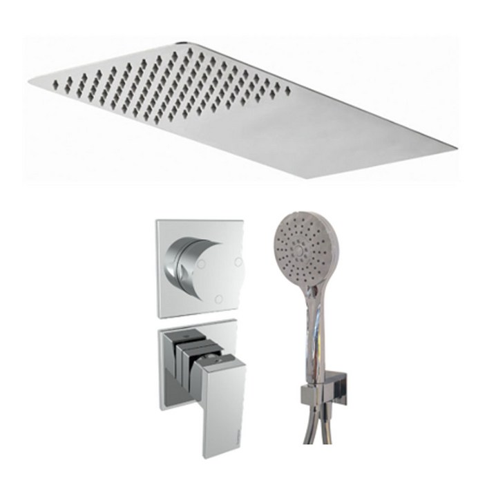 트리미 매립 해바라기수전 Q30 4BC2CC SET D 크롬 레인샤워기, 1개