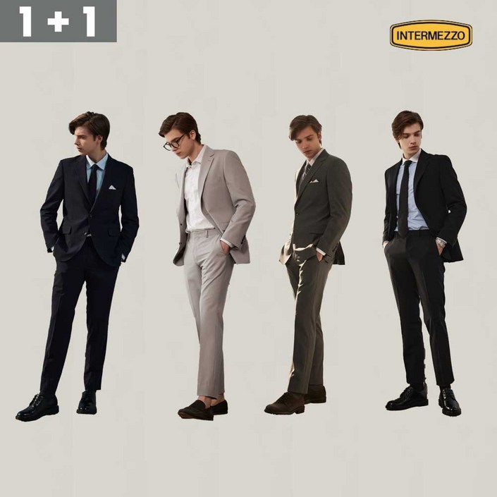 인터메조 24SS 남성정장 하객룩 셋업 수트 2벌세트 IMESMSJ/SP403