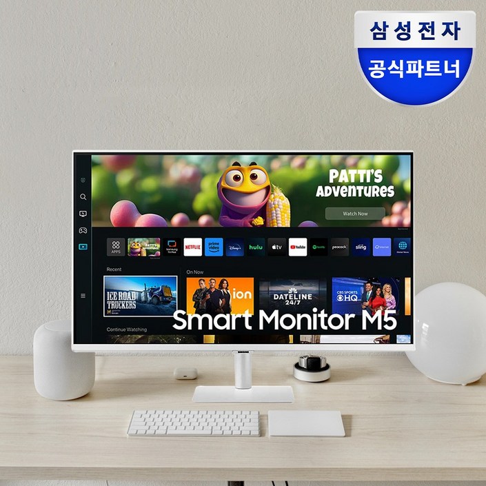 삼성전자 68.6cm FHD LED M5 스마트 모니터 화이트, LS27CM501EKXKR