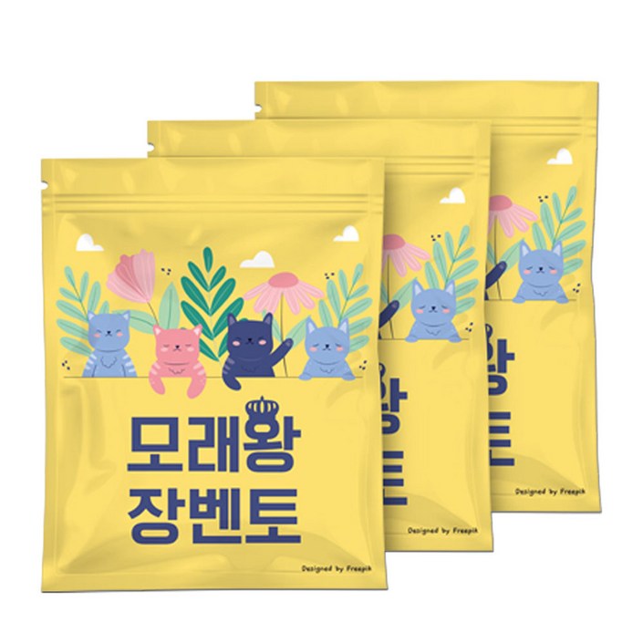 모래왕 장벤토 먼지없는 벤토나이트 응고형 고양이모래무향, 18kg, 6kg x 3개