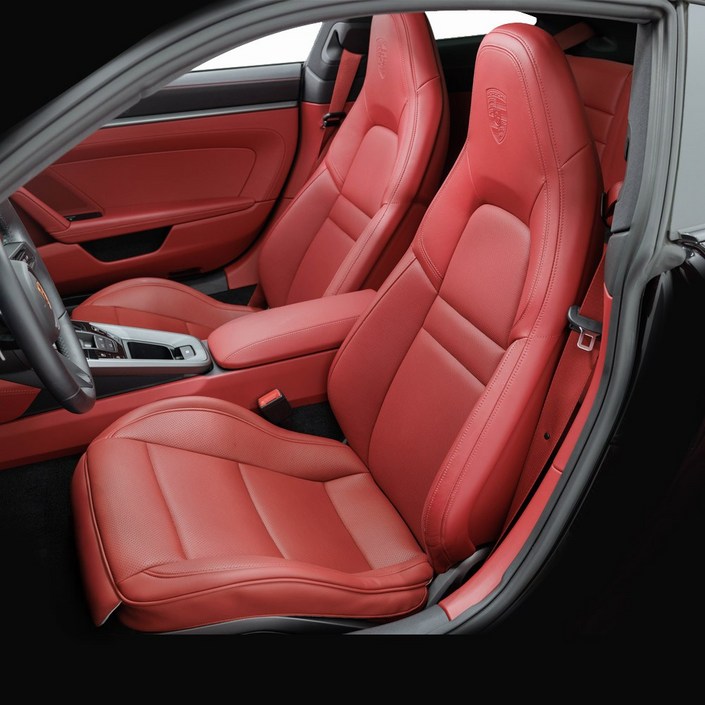 아임반 비슬림 방석 포르쉐 911992 전용 자동차 방석 2개 세트, 레드운전석동승석 2개, 1개