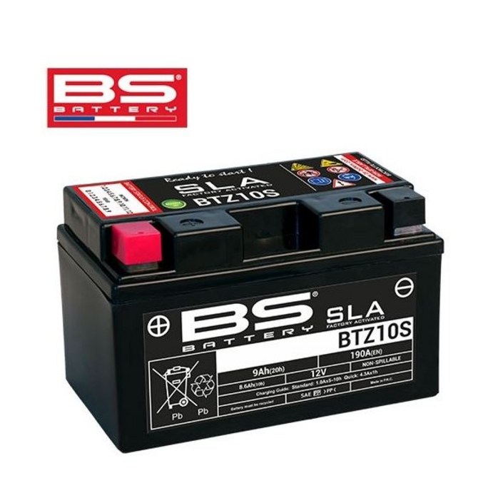 BS배터리 BTZ10S 12V유아사 YTZ10S 티맥스 0811, CBR600 등, 1개, BTZ10S