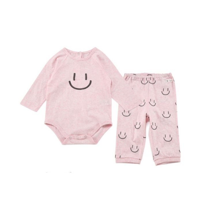 블루독 스마일 바디수트 SET PK 우주복 상하세트 바디수트세트 여아 신생아
